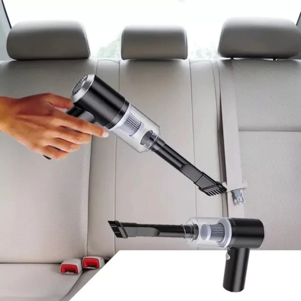 Aspirador De Pó Preto Usb Portátil Completo Linha Premium Carro E Casa 2000mAh - Imagem 8