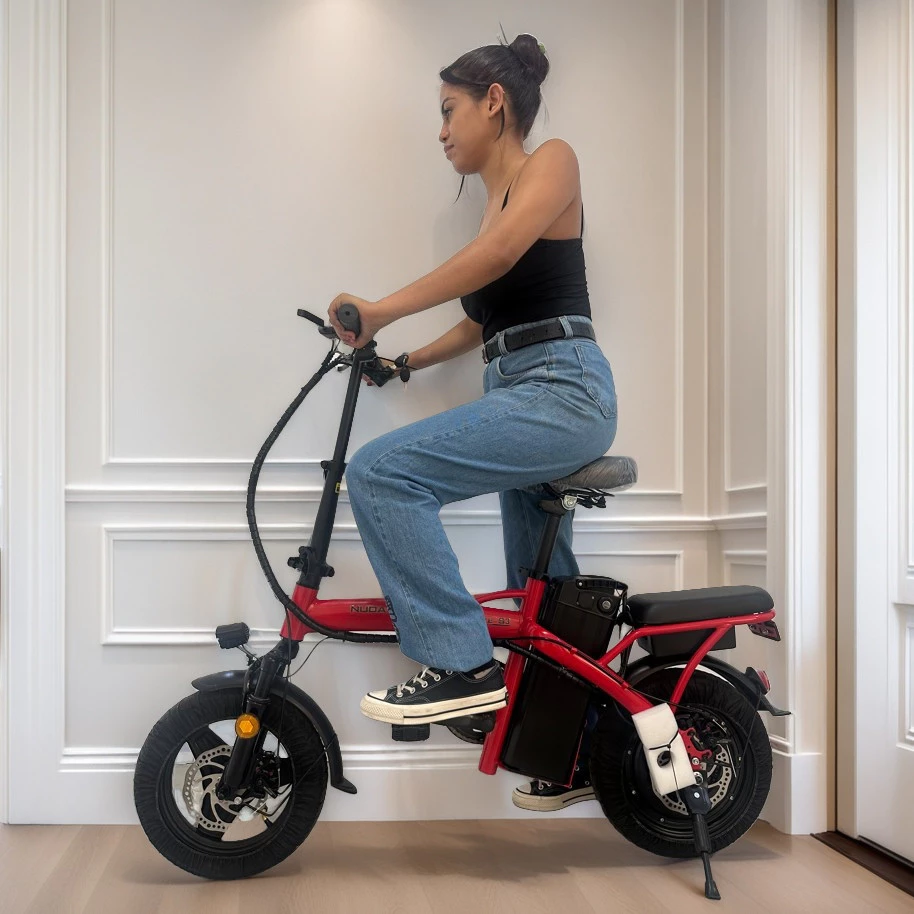 Bicicleta elétrica dobrável para adultos NUDA, pedal tripulado, compras ao ar livre, viagem - Imagem 7