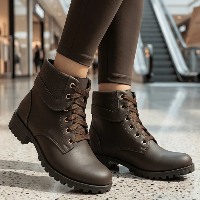 Bota Cano Médio Coturno
