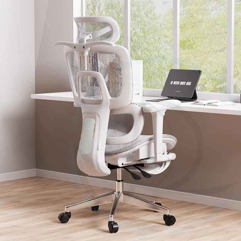 Cadeira Escritório Ergonômica Presidente Regulagem De Altura Base Giratória Preto cinza gamer - Imagem 6