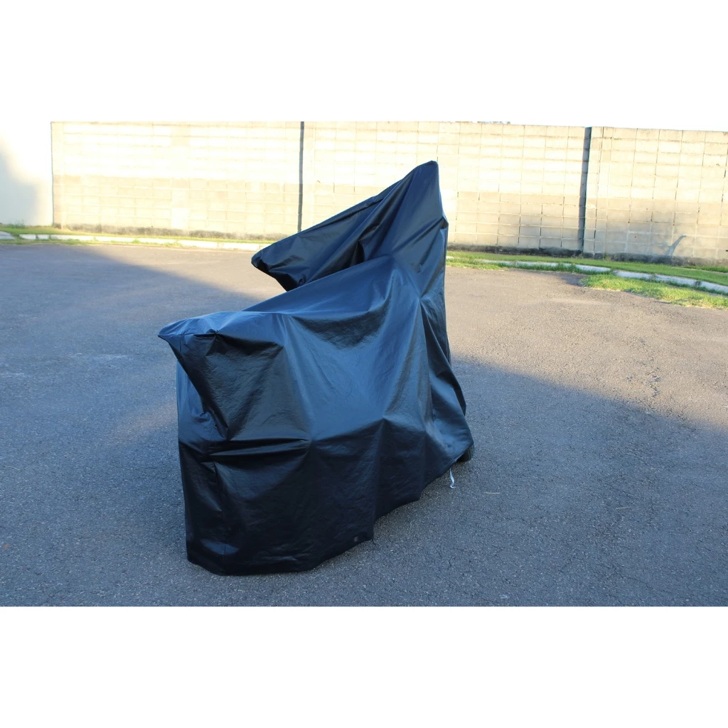 Capa de Cobrir Moto em Couro Forrada Impermeável Anti-Uv Protetora Anti-Risco - Imagem 3