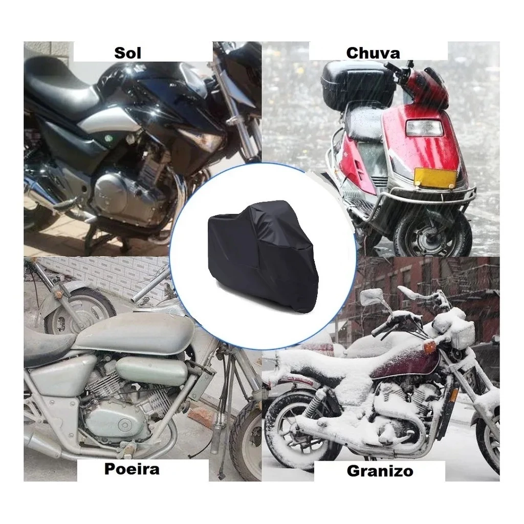 Capa de Cobrir Moto em Couro Forrada Impermeável Anti-Uv Protetora Anti-Risco - Imagem 2