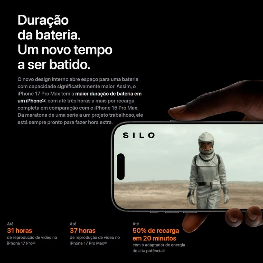 Celular IPhone 17 Pro Max 256GB 5G Dual E-sim Lacrado Original 1 Ano De Garantia Apple - Imagem 5