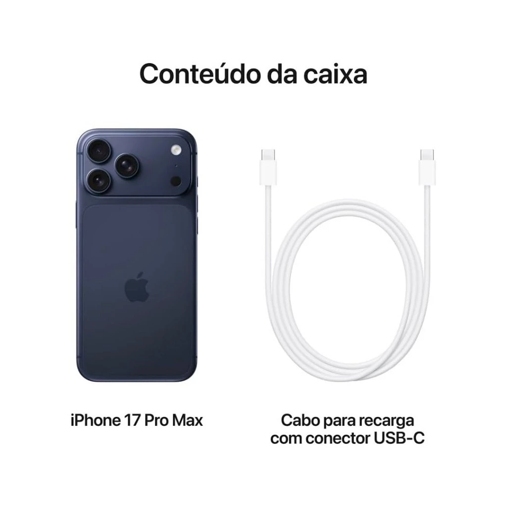 Celular IPhone 17 Pro Max 256GB 5G Dual E-sim Lacrado Original 1 Ano De Garantia Apple - Imagem 3