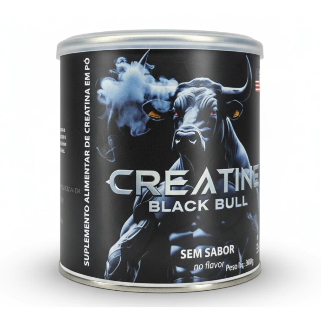 Creatina Black Bull Suplementos 300G 100% Pura PREMIUM - Imagem 4
