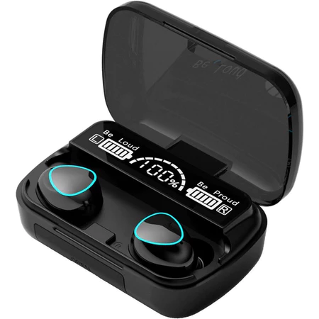 Fone Bluetooth Sem Fio com Power Bank Display Digital Touch TWS Caixa Carregadora Alta Bateria