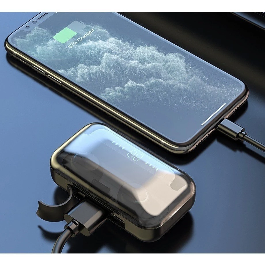 Fone Bluetooth Sem Fio com Power Bank Display Digital Touch TWS Caixa Carregadora Alta Bateria - Imagem 6