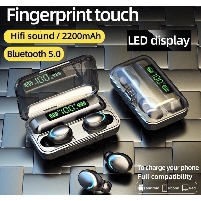 Fone Bluetooth Sem Fio com Power Bank Display Digital Touch TWS Caixa Carregadora Alta Bateria - Imagem 7