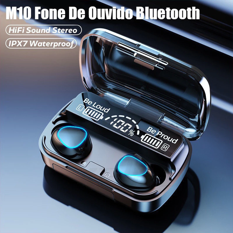 Fone Bluetooth Sem Fio com Power Bank Display Digital Touch TWS Caixa Carregadora Alta Bateria - Imagem 3