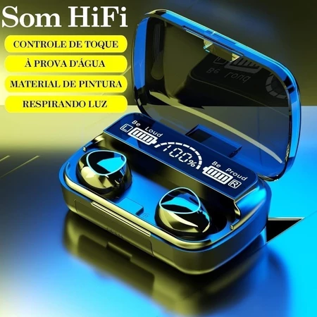 Fone Bluetooth Sem Fio com Power Bank Display Digital Touch TWS Caixa Carregadora Alta BateriaFone Bluetooth Sem Fio com Power Bank Display Digital Touch TWS Caixa Carregadora Alta Bateria
