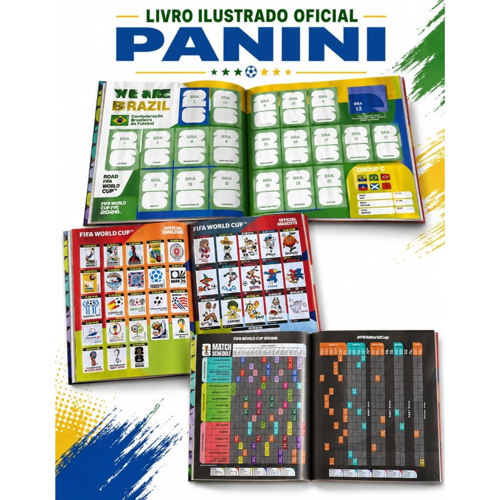 Kit Álbum Copa Do Mundo Fifa 2026 + 35 Figurinhas Panini Coleção Oficial Mundial World Cup - Imagem 2