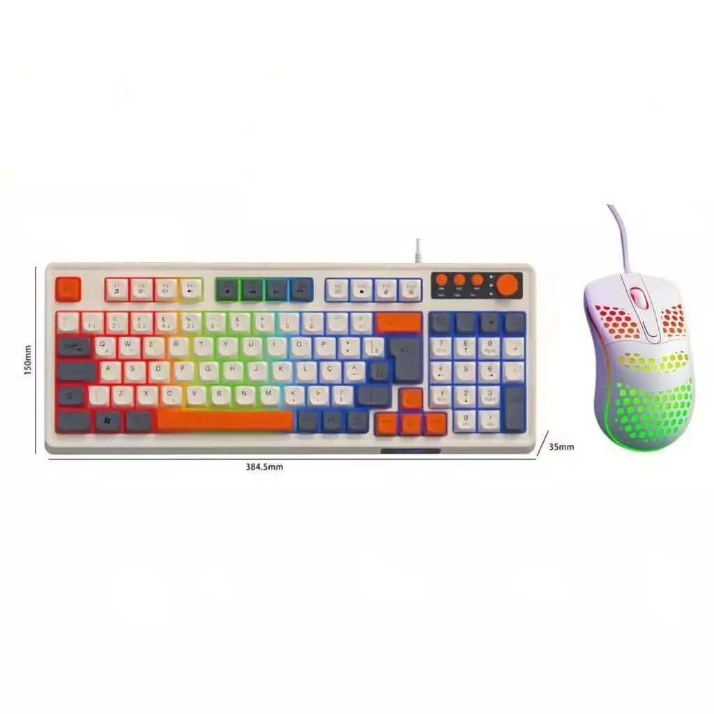 Kit Gamer Branco 3 em 1