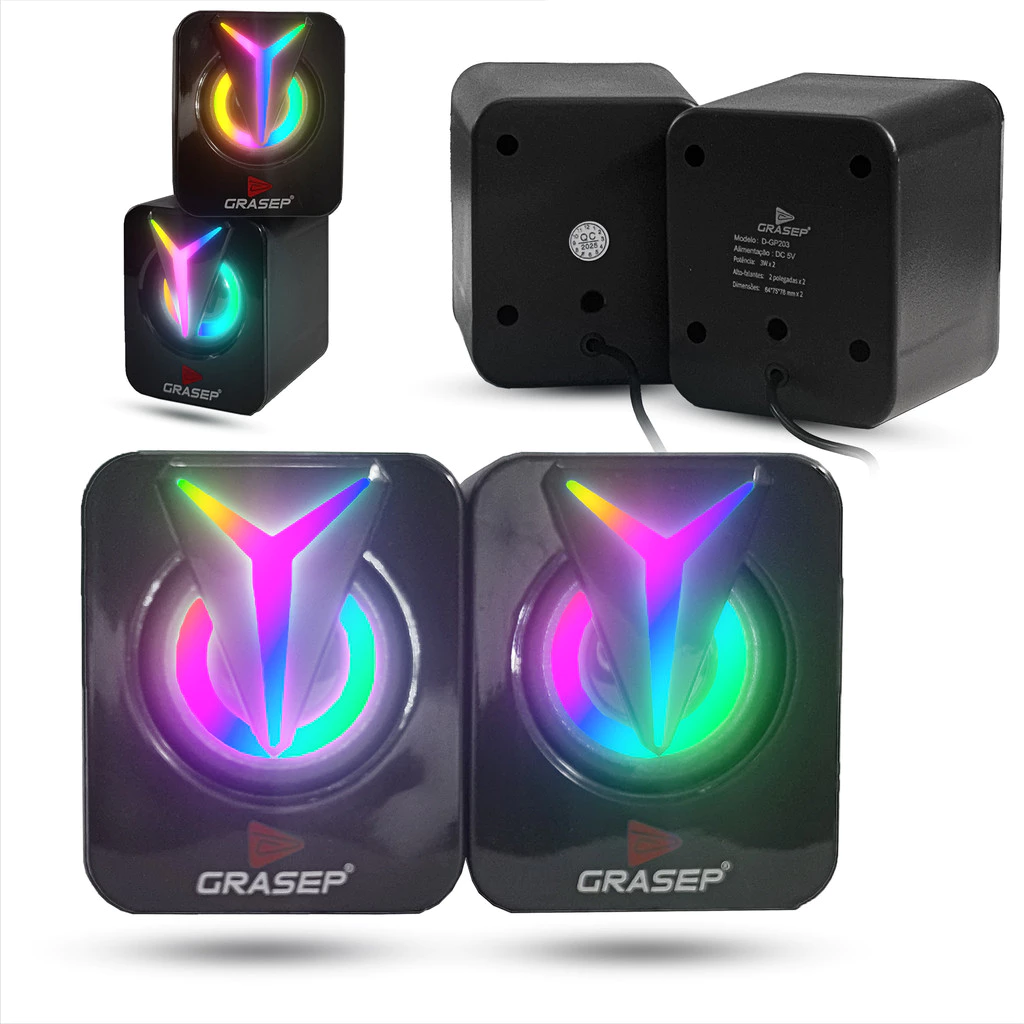 Kit Gamer Completo Mouse Led RGB Pro + Fone De ouvido Gamer Com Microfone + Caixa De Som Gamer Com Iluminação RGB Chroma - Imagem 8