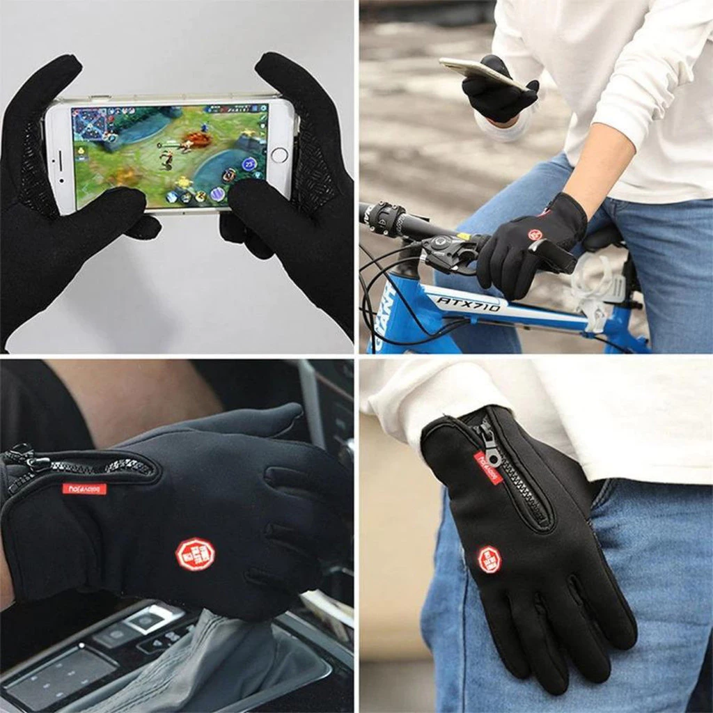 Luva Térmica resistente a água Unissex para Moto e Bike com Touch - Imagem 4