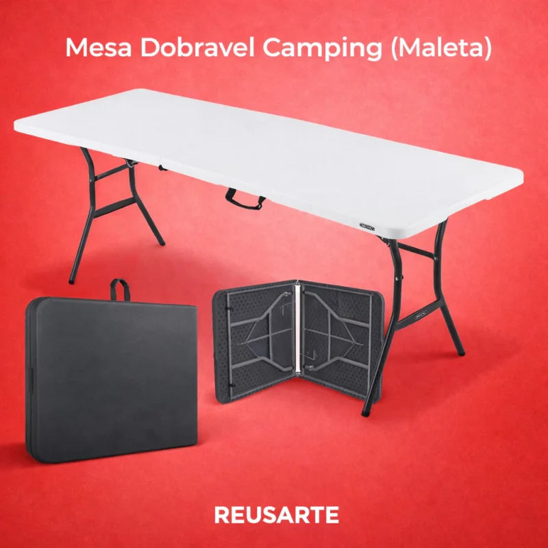 MESA PORTÁTIL DOBRÁVEL 6 LUGARES