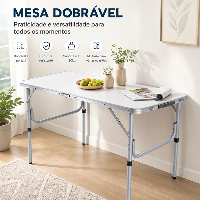 Mesa dobrável multifuncional