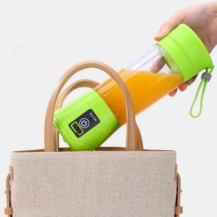 Mini Liquidificador Portátil 380ml USB 6 Lâminas Recarregável Shake Sucos Vitaminas Cores Variadas - Imagem 3