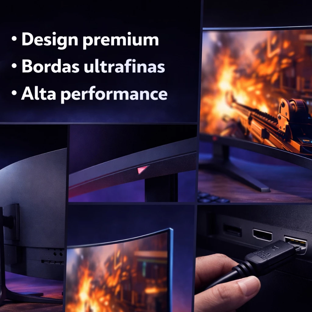 Monitor Gaming Serie Tela Led Reta/Curva 34 - Imagem 2