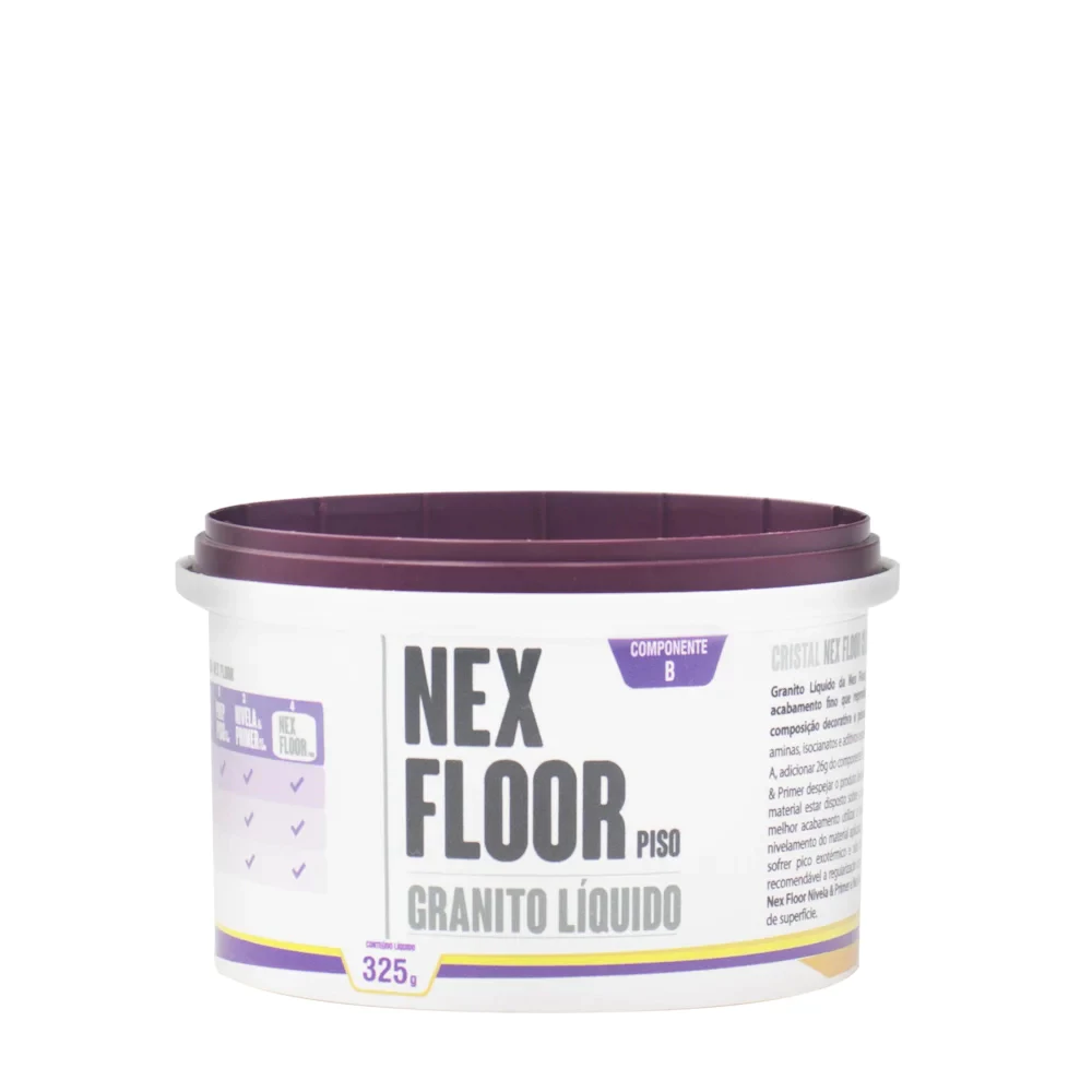 Granito Líquido Autonivelante Alta Resistência Nex Floor Piso 1,25Kg Acabamento - Cristal - Imagem 2